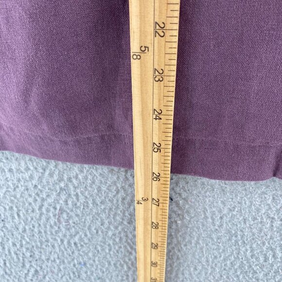 J Jill Jacket Womens Large Mauve Linen 3/4 Sleeve Button Up Collared Career Work - Picture 9 of 11